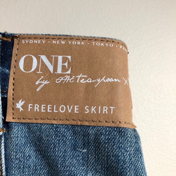 One x One Teaspoon High Waist Jean Skirt - Picture 3 of 10